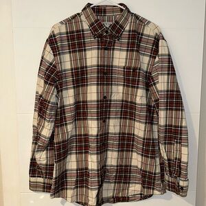 ORVIS Men’S 100% Cotton Plaid Button Down Shirt Size M